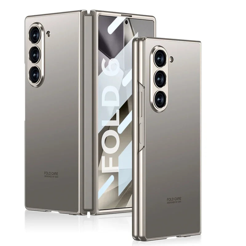 Fashionable Skin Anti-fall Protective Case For Samsung Galaxy Z Fold 6 5 4 3 With Screen Film Fold4 Fold5 Fold6 Protector Cover