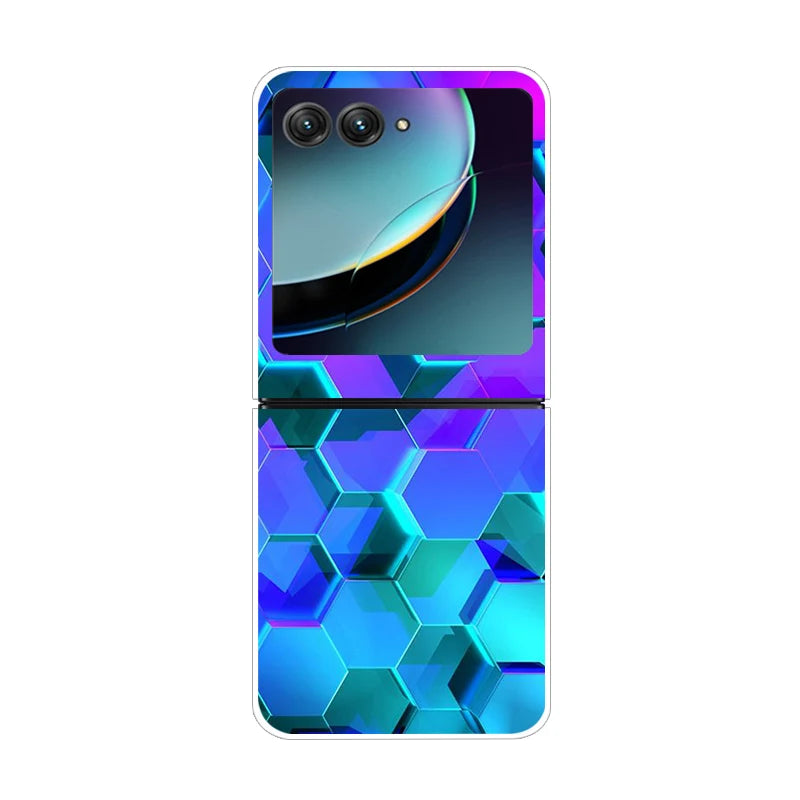 For Motorola Razr 50 Ultra Case Cute Transparent PC Hard Case Back Cover For Moto Razr 50 Ultra Phone Coque 50Ultra Plus Capa