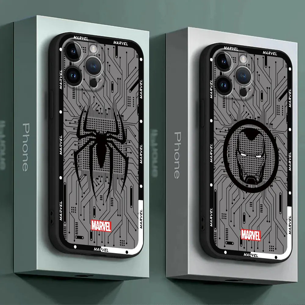 Marvel Spider Man logo Case for Google Pixel 6 Pro 7 Pro 8 Pro 7a 6a Silicone Luxury Cover