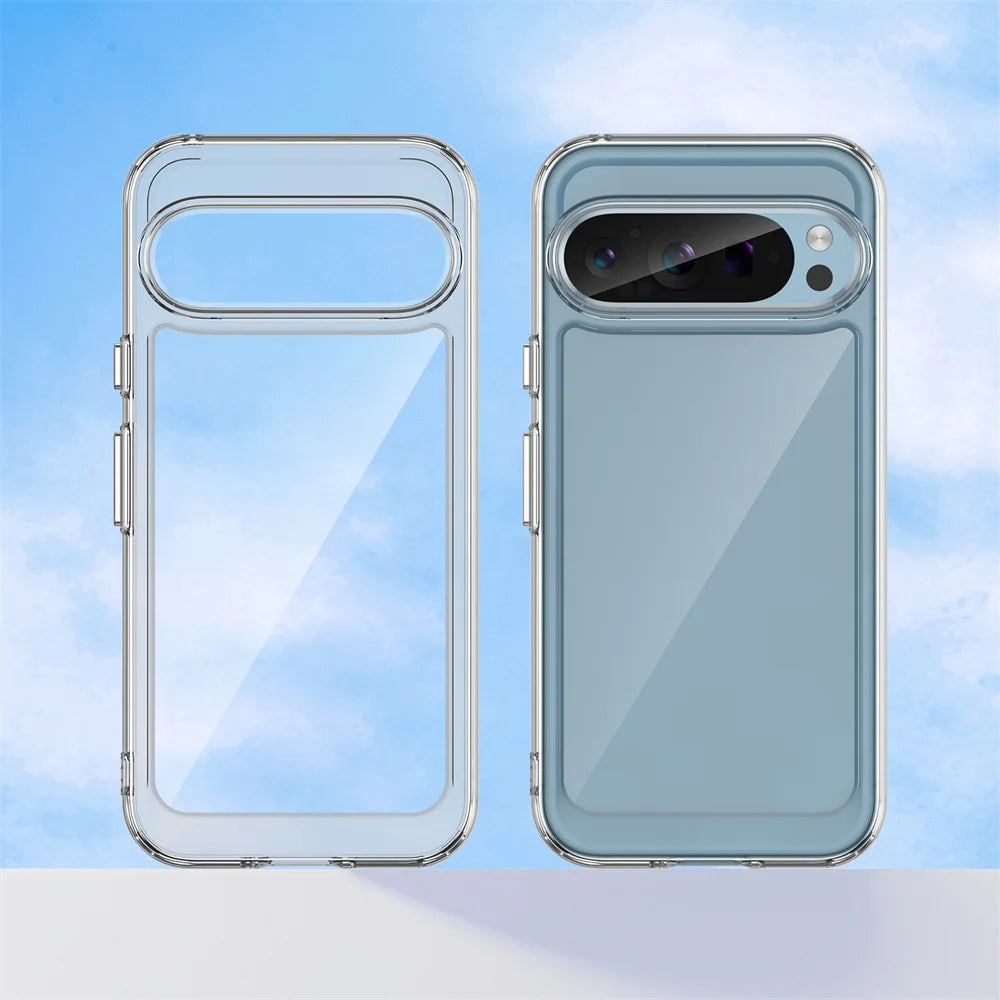 Fashion Transparent Acrylic Case For Google Pixel 9 8 7 Pro 8 10A Colorful Hard Clear Shockproof Thin Cover For Pixel 10 Pro XL