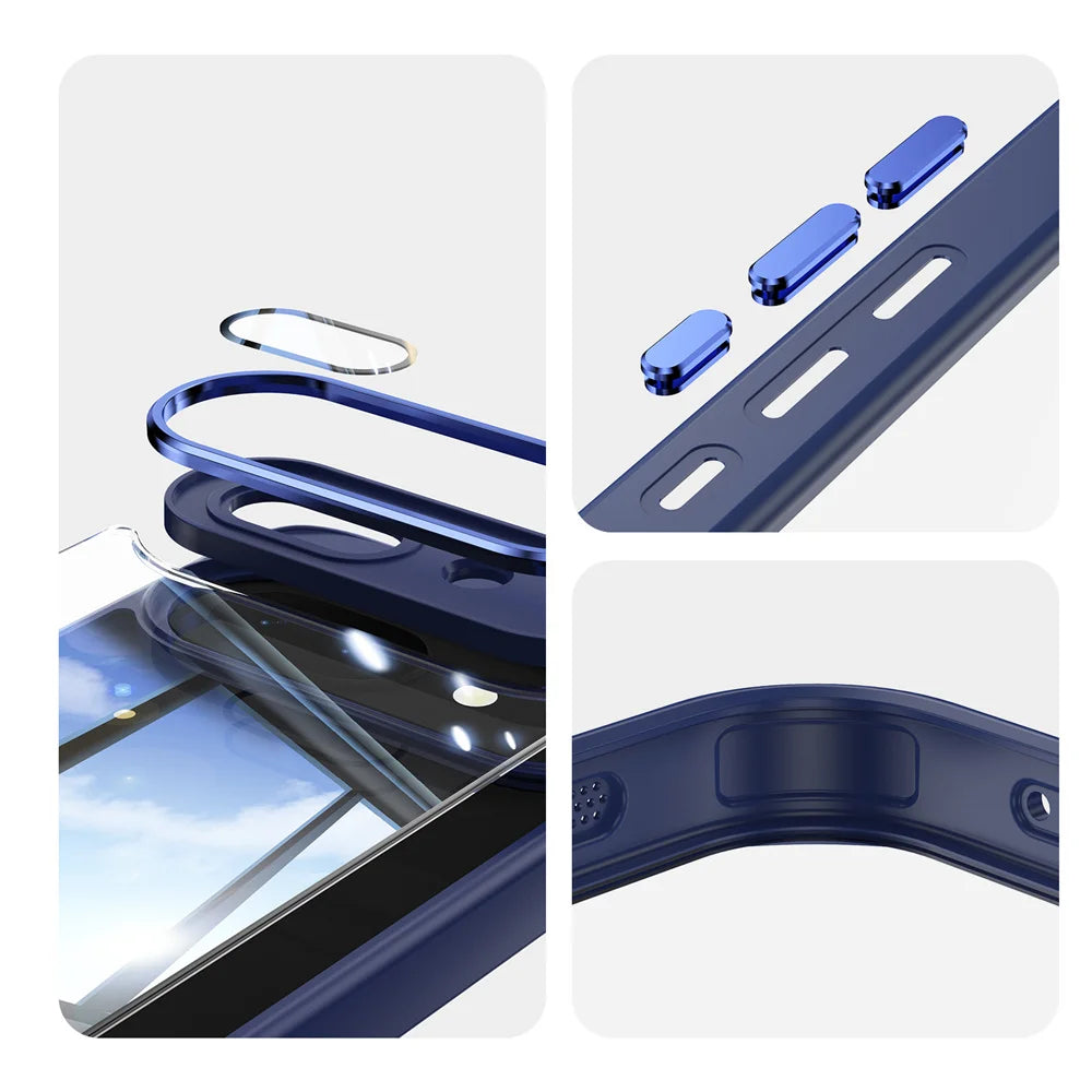 Luxury Clear Acrylic Phone Case Bumper For Google Pixel 9 Pro XL 9A 8A Clear Shockproof Full Protection Transparent Back Cover
