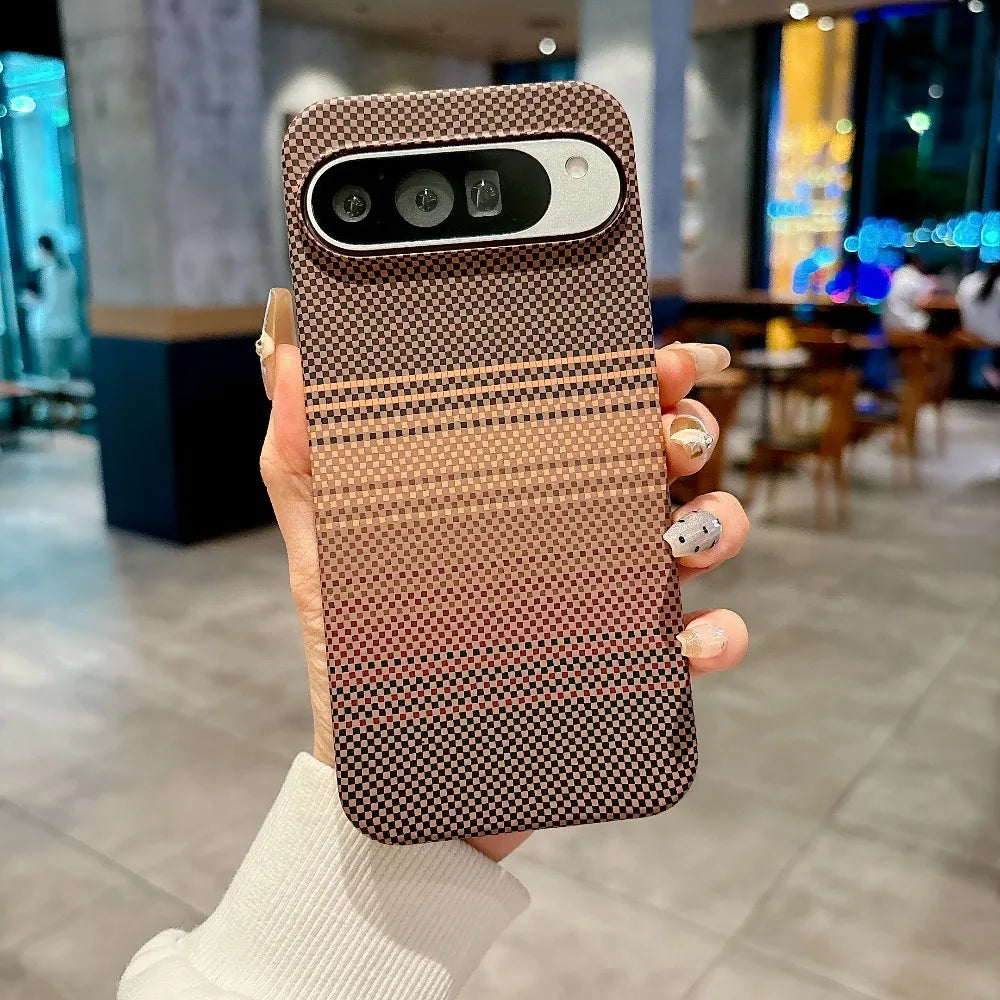 Carbon Fibre Texture Relief Magnetic Business Case For Google Pixel 10 Pro XL 9A 8 7Pro For Magsafe Charging Thin Light PC Cover