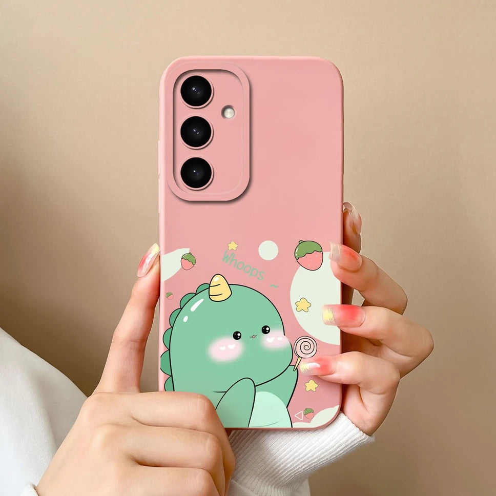 For Samsung Galaxy S25 Ultra Plus 5G Phone Case Cute Dinosaur Protective Back Cover For SamsungGalaxy S 25 Ultra + Funda Capa