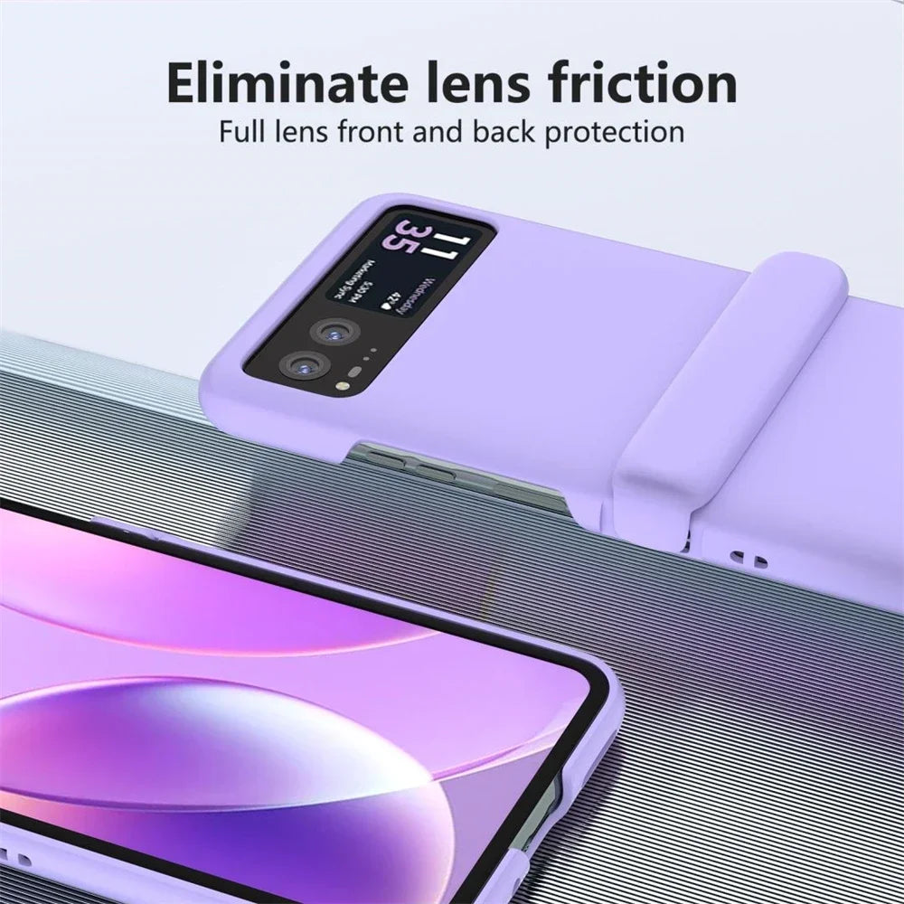 Candy Color Hinge Protective Case For MOTO Razr 50 Ultra Skin Feel Shockproof Flip Cover For MOTO Razr 40 PC Bumper Shell Funda