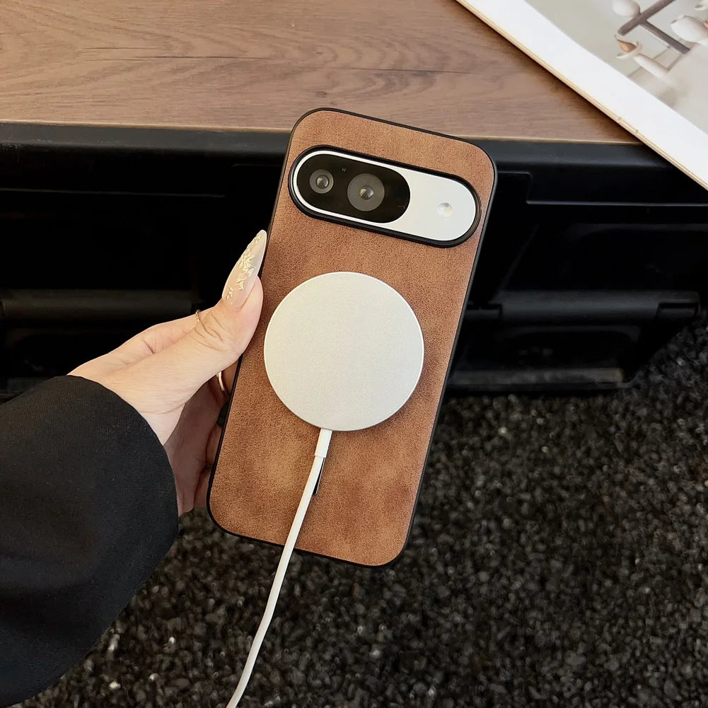 Classic vintage pattern built-in magnetic ring thin circle case For Pixel 10 Pro XL Google Pixe10 Pro Protection Cover