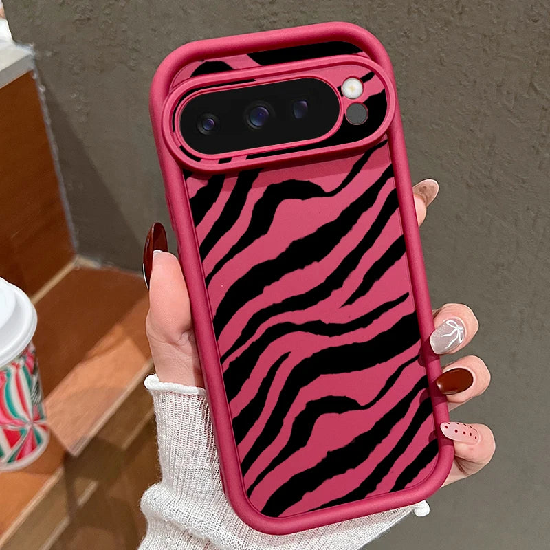 Cow Stripes Printing Soft TPU Phone Case For Google Pixel 8 Pro 8A 9 Pro XL Shockproof Silicone Back Cover For Pixel 9 8 Pro