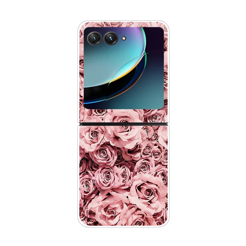 For Moto Razr40 Ultra 5G Case Plastic Wolf Lion Marble PC Hard Back Covers for Motorola Razr 40 Ultra Razr+ Razr4 2023 Capa