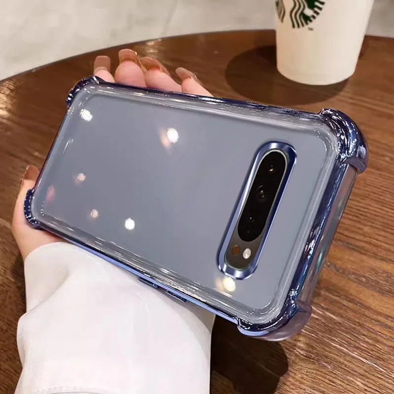 For Google Pixel 10 Pro XL 9A Lens Protection Plating Transparent Silicone Airbag Shockproof Cover Bumper For Pixel 9 Pro XL