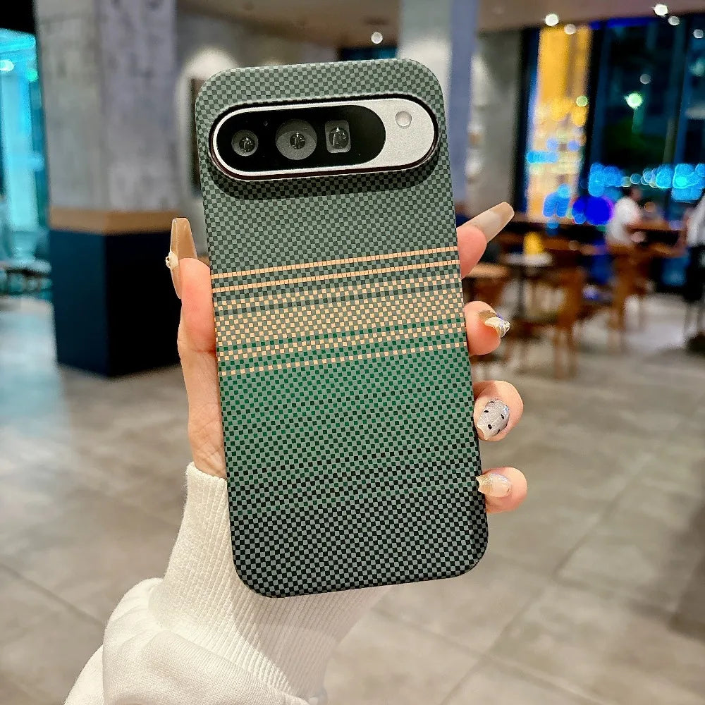 Carbon Fibre Texture Relief Magnetic Business Case For Google Pixel 10 Pro XL 9A 8 7Pro For Magsafe Charging Thin Light PC Cover