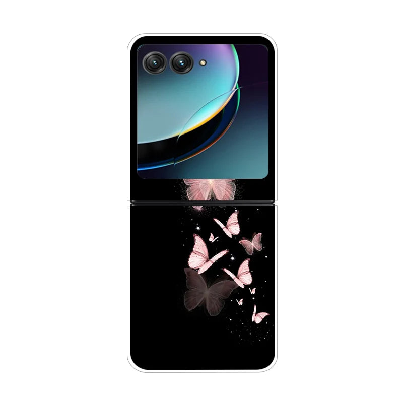 For Motorola Razr 50 Ultra Case Cute Transparent PC Hard Case Back Cover For Moto Razr 50 Ultra Phone Coque 50Ultra Plus Capa