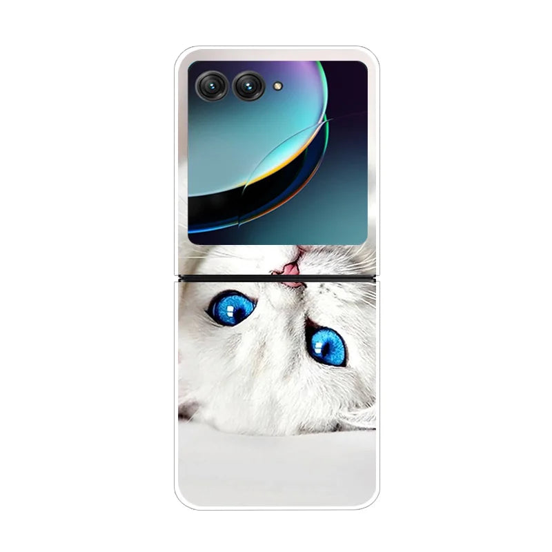 For Motorola Razr 40 Ultra Phone Case Flower Painted Clear Plastic PC Hard Back Cover For Moto Razr 40 Ultra Case 40Ultra 6.9"