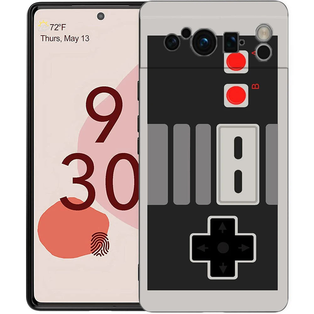 Video Game Boy Vintage GamePad Phone Case For Google Pixel 8 7 6 Pro 6A 7A 5G Soft Silicone Shockproof Black Cover TPU Fundas