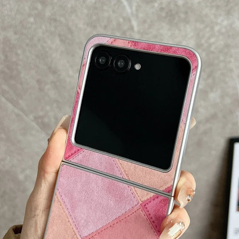 Fashion Retro Leather Case for Motorola Razr 50 Ultra Moto Razr50 5G 2-piece Set Protection Plain Anti-Scratch Lightweight Cover