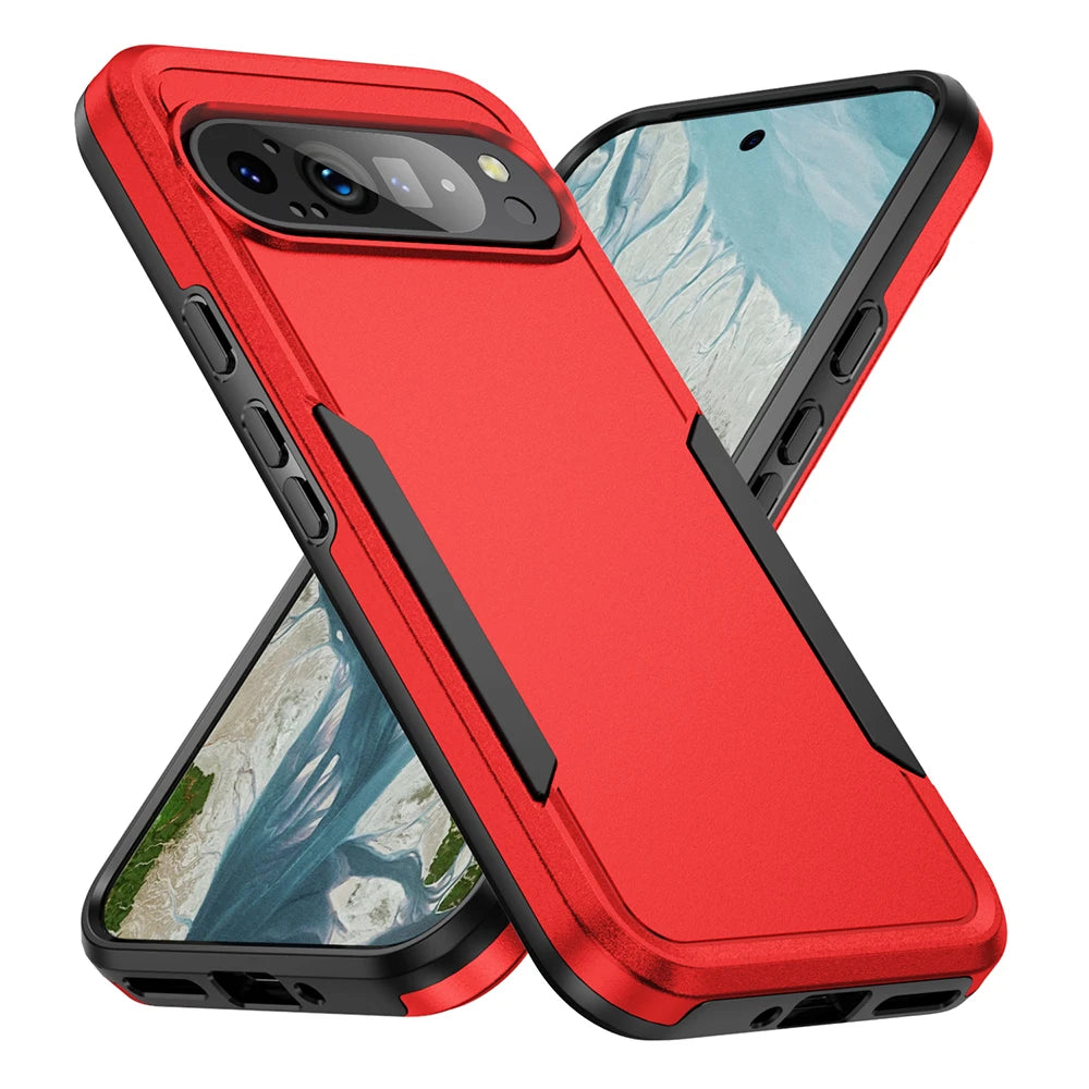 Dual Layer Double Protection Back Cover For Google Pixel 8 7 9 Pro XL Case For Google Pixel 9A 8A 7A Military Grade Matte Cases