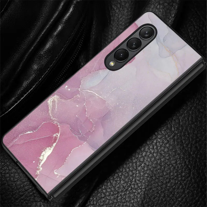 Granite Marble Case for Samsung Galaxy Z Fold3 Z Fold4 5G Z Fold5 5G Z Fold6 ZFold4 Shockproof Cases Funda Protection Cover