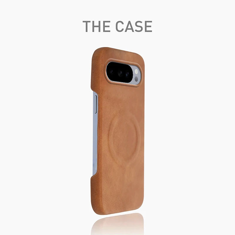 Luxury Matte Leather Case For Googel Pixel 9a Pro XL Magsafe Magnetic Wireless Charge Case For Pixel 10 Pro XL Shockproof Cover
