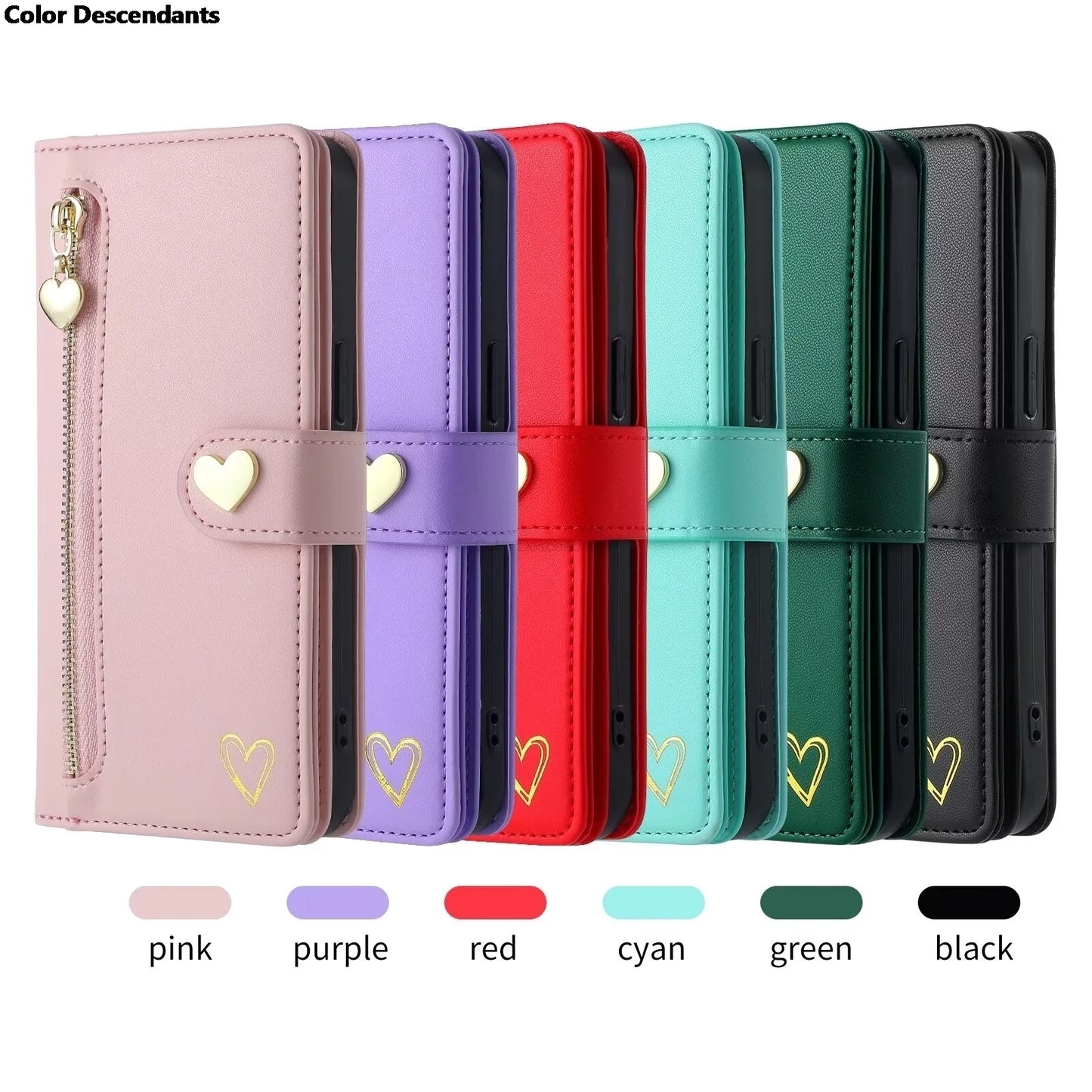 Luxury Flip Zipper Wallet Case for Moto Edge 40 Neo 30 Ultra 20 Fusion S30 X40 X30 Pro Multi 9-Card Leather Wrist Strap Cover