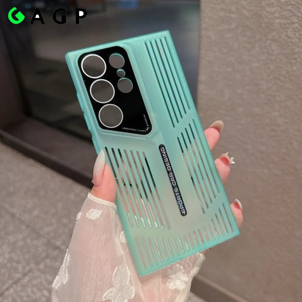 Ultra Thin Summer Heat Dissipation Case For Samsung Galaxy S25 Plus S23 S24 S22 Ultra Breathable Cooling Slim Cover