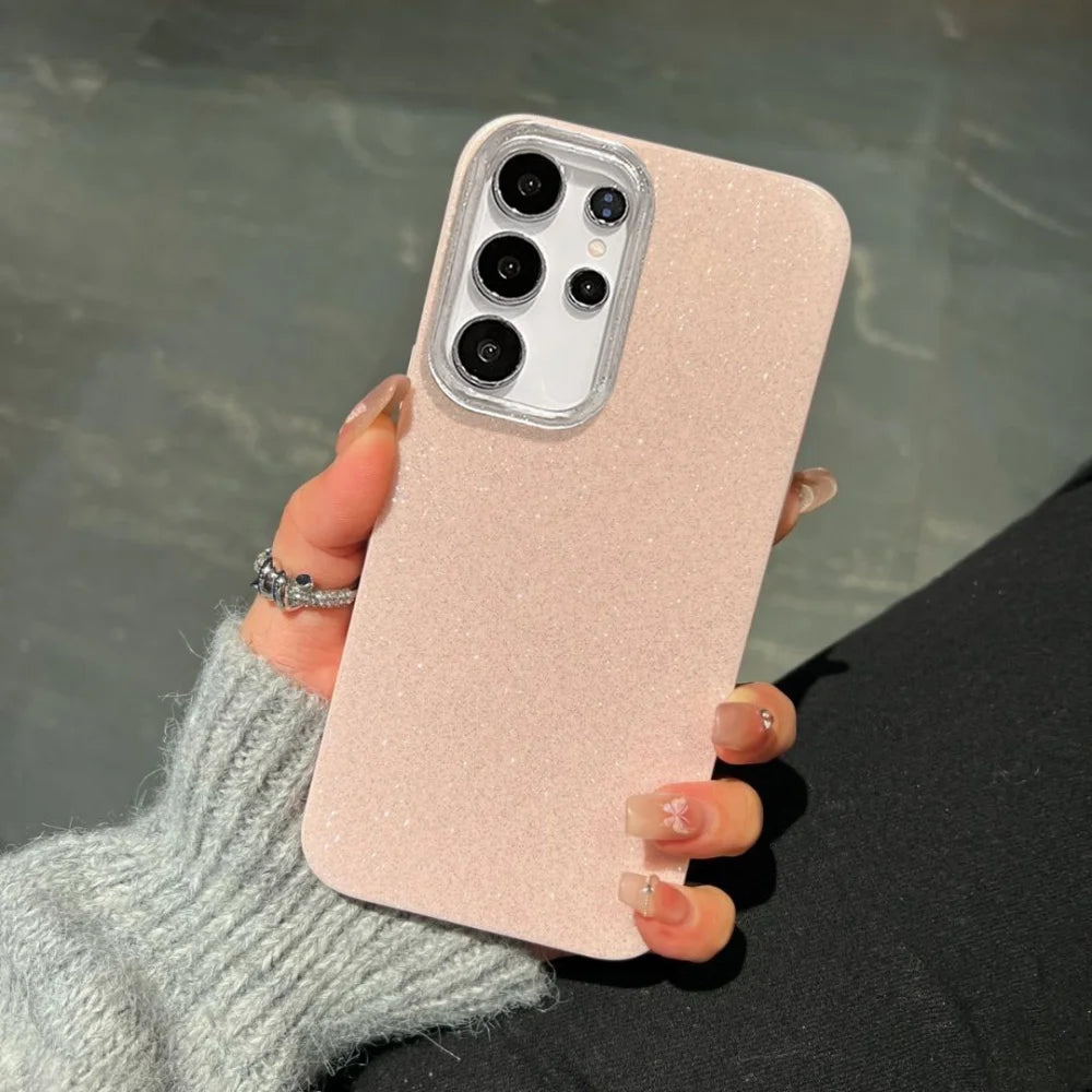 Luxury Bling Glitter Armor Case for Samsung Galaxy S25 S24 S23 S22 S21 FE Ultra Plus A55 A16 A06 Shockproof Starlit Sky Cover