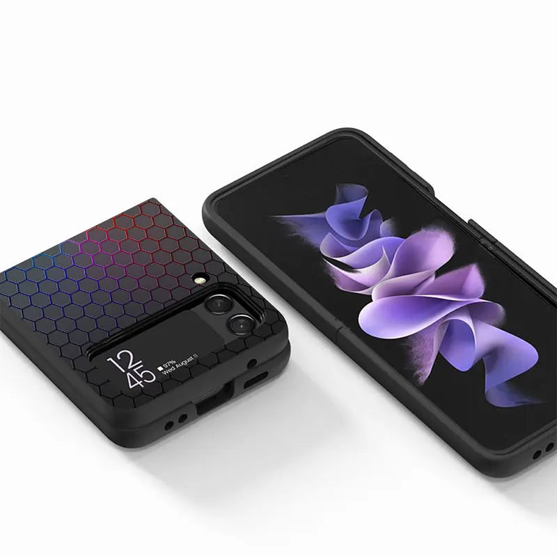 Carbon fiber Shockproof Cases Cover for Samsung Galaxy Z Flip 4 5G Z Flip 3 zflip ZFlip3 Z Flip5 ZFlip4 Flip5 Hard PC Coque