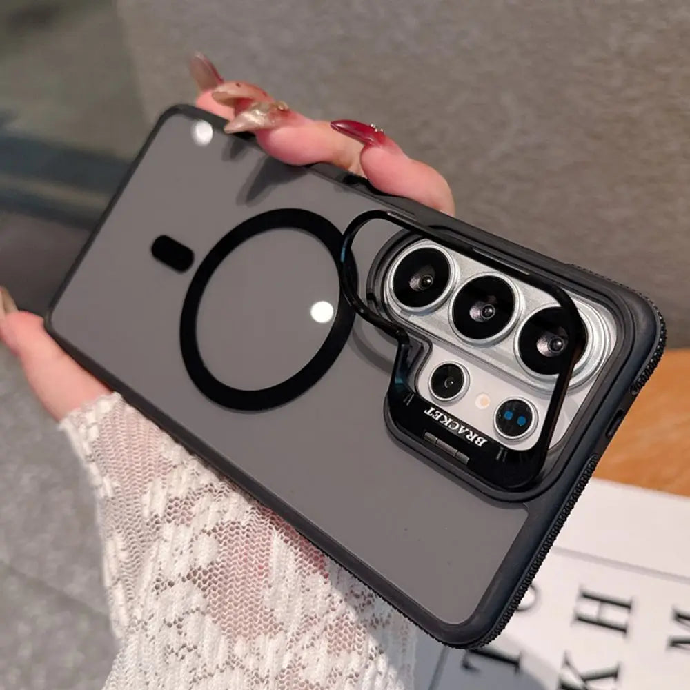 S26 Ultra For Magsafe Metal Lens Protect Stand Case For Galaxy Samsung S26 S23 S22 S24 S25 Ultra Plus FE Acrylic Bumper Cover