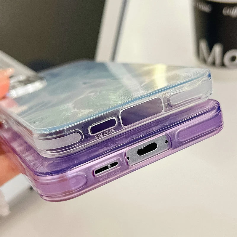2024 New Fashion Colorful Phone Case For Samsung Galaxy S24 Ultra S24 Plus S23 Ultra Anti-Fall Glitter Phone Cover Funda