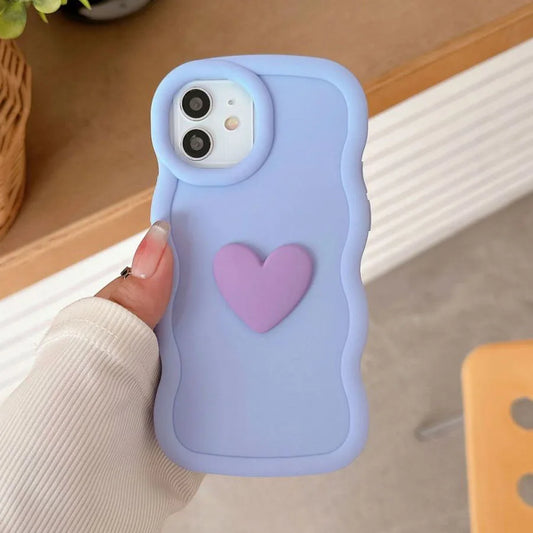 Moto 53 G23 G13 G20 G30 G04S Love Heart Candy Wavy Silicone Case For Motorola Moto G54 G84 5G G82 G52 G22 G32 G24 G34 Soft Cover