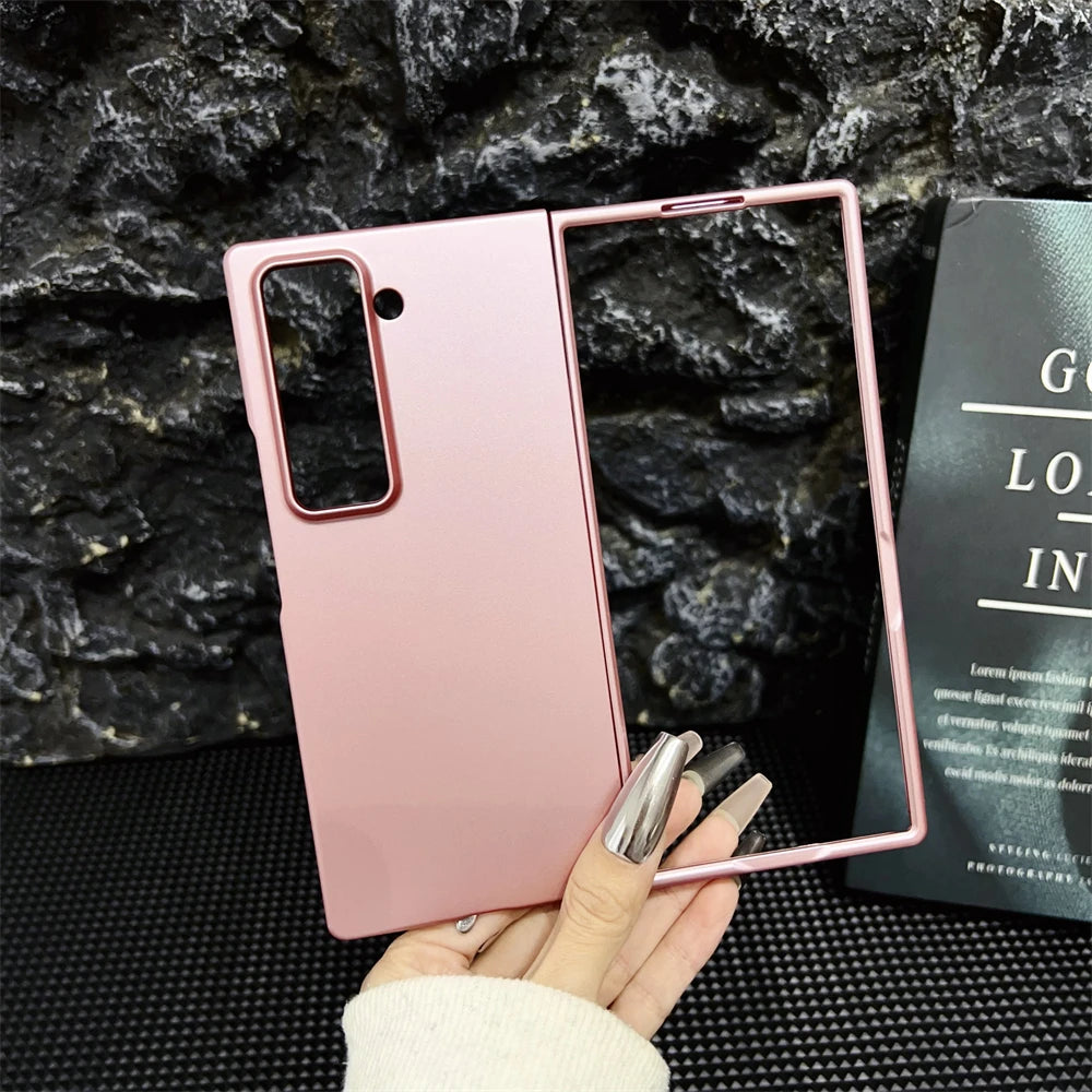 Luxury Matte Solid Camera Protect Bumper Case For Samsung Galaxy W25 Z Fold SE New Solid Candy Color Skin Feeling Back Cover