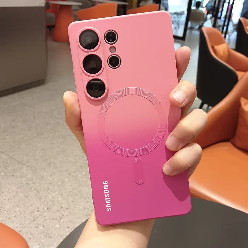 Comes With Lens Film Gradient Color Case For Samsung Galaxy S25 S24 S23 S22 S21 S20 Ultra Plus S21 S20 FE Soft Silicone Cover