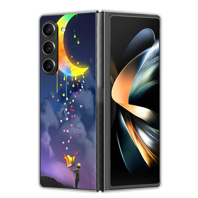 Case For Samsung Galaxy Z Fold 6 Cover Shockproof Hard Plastic PC Cases For Samsung Z Fold6 Fold 6 5G Fundas Cute Painted Bumper