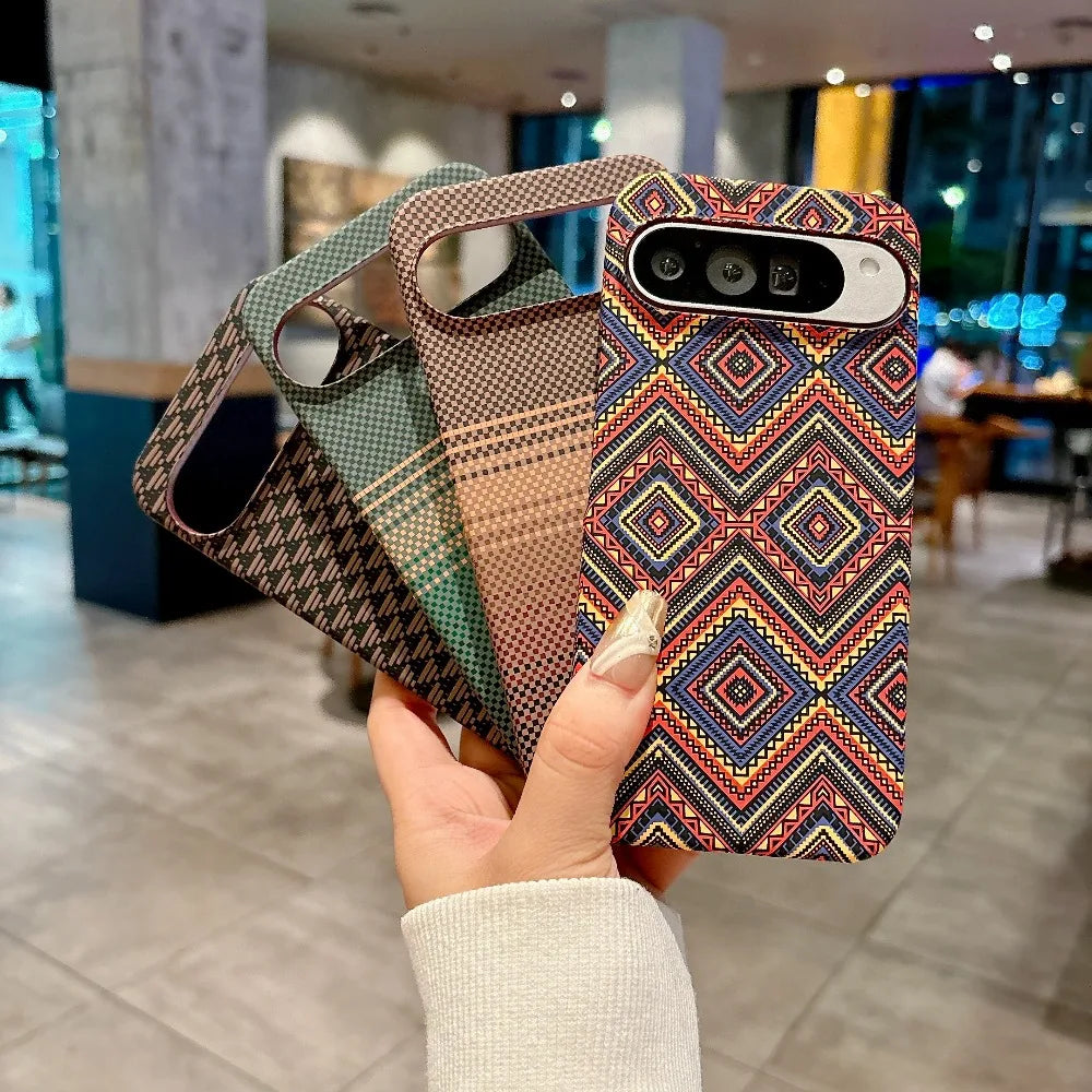 Carbon Fibre Texture Relief Magnetic Business Case For Google Pixel 10 Pro XL 9A 8 7Pro For Magsafe Charging Thin Light PC Cover