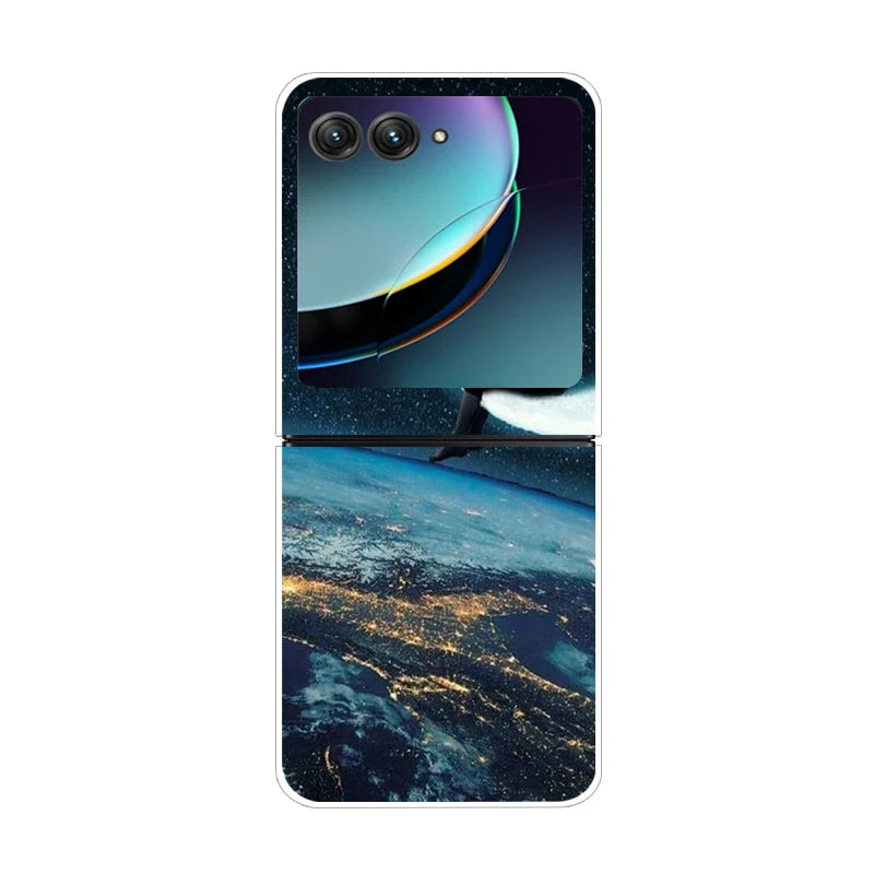 For Motorola Razr 50 Ultra Case Cute Transparent PC Hard Case Back Cover For Moto Razr 50 Ultra Phone Coque 50Ultra Plus Capa