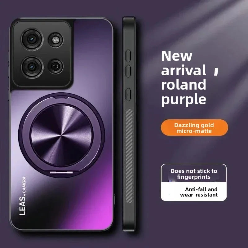 Metal Magnetic Magsafe Ring Holder Case For MOTO Edge 60 Pro S Stylus Fusion 50 Ultra NEO G85/75/35/15/05 Protective Back Cover