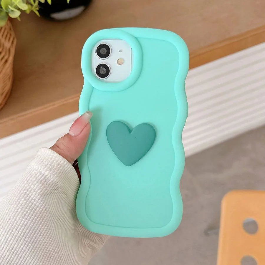 Moto 53 G23 G13 G20 G30 G04S Love Heart Candy Wavy Silicone Case For Motorola Moto G54 G84 5G G82 G52 G22 G32 G24 G34 Soft Cover