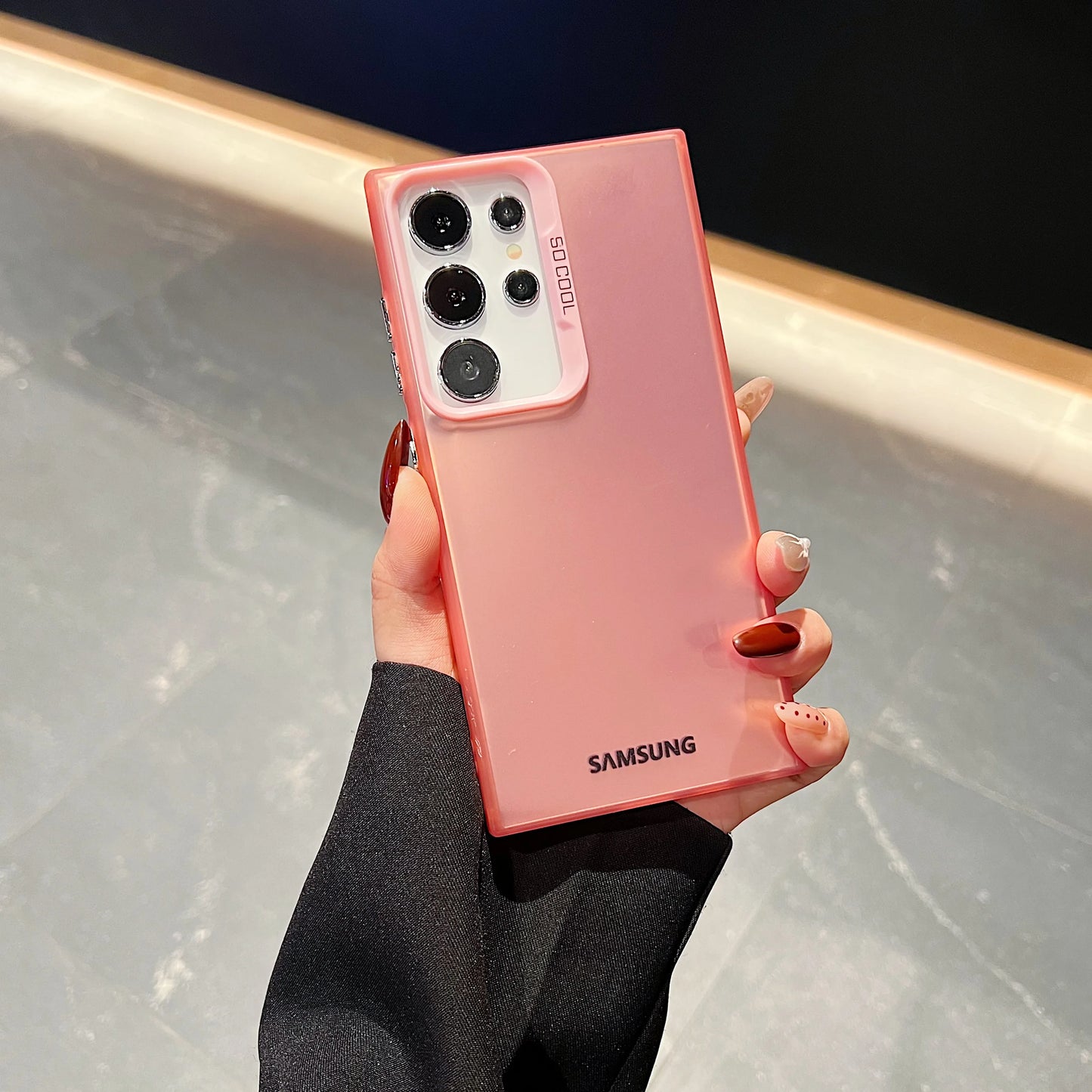 Matte Laser Case For Samsung Galaxy S25 S24 Ultra S23 S22 S21 Plus S20 FE Note 20 A54 A34 A14 A73 A53 A52 A71 Shockproof Cover