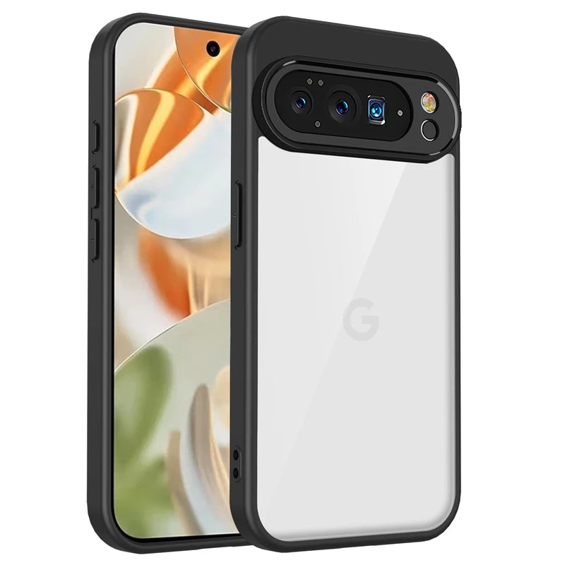 For Google Pixel 9A Transparent Silicone Case For Google Pixel 10 Pixel10 Pro XL PC Back TPU Bumper Shockproof Clear Phone Cover