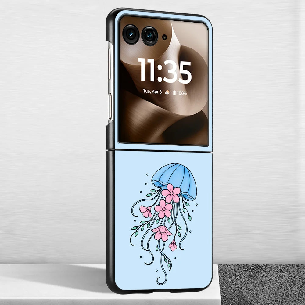 Phone Cover Phone Case for Motorola Razr 70 Razr Fold 50 60 Ultra 50/60 70 Plus Seashell Conch Art