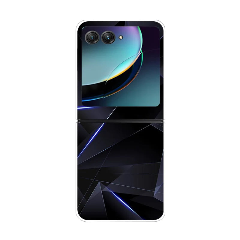 For Motorola Razr 40 Ultra Phone Case Flower Painted Clear Plastic PC Hard Back Cover For Moto Razr 40 Ultra Case 40Ultra 6.9"