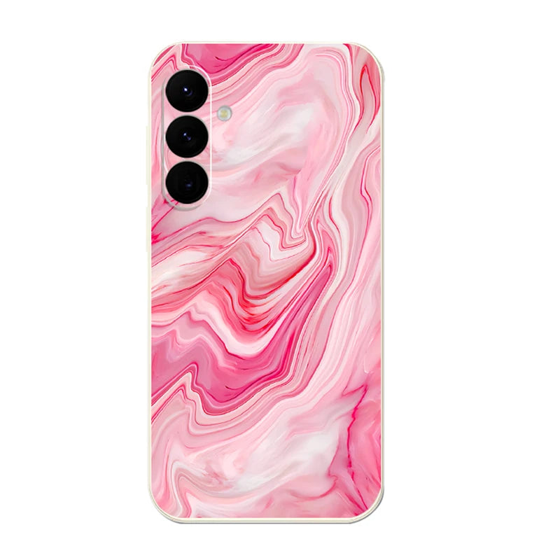 Marble Pattern Phone Case For Samsung Galaxy S24 S23 S22 Ultra S21 S20 FE A52 A53 A15 A16 A25 A35 A54 A55 5G Watercolor Cover
