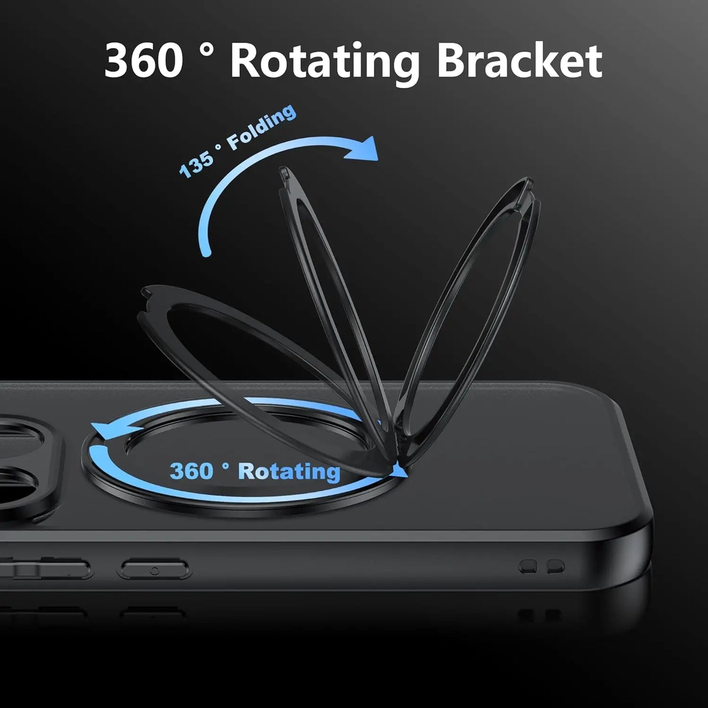 360° Rotating Shockproof Kickstand Hard Magnetic Wireless Charging Case for MOTOROLA Moto Edge 70 Fusion Plus Signature 60 Pro