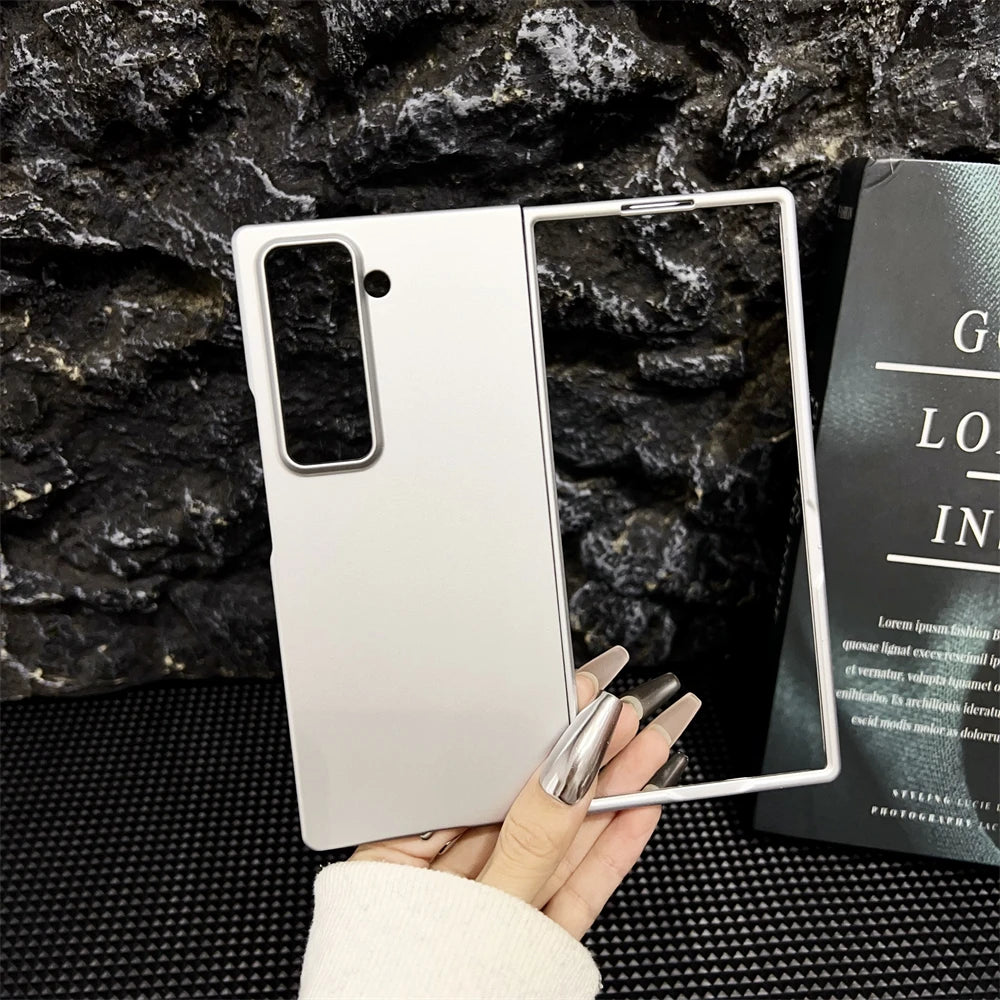 Luxury Matte Solid Camera Protect Bumper Case For Samsung Galaxy W25 Z Fold SE New Solid Candy Color Skin Feeling Back Cover