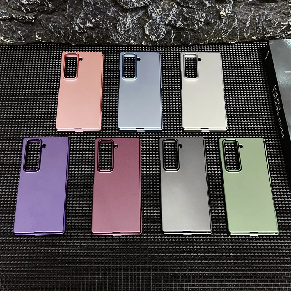 Luxury Matte Solid Camera Protect Bumper Case For Samsung Galaxy W25 Z Fold SE New Solid Candy Color Skin Feeling Back Cover
