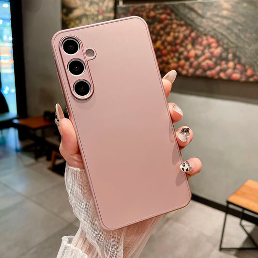 AG Frosted Anti-Scratch Glass Case For Samsung S25 Edge S24 FE S23 S22 S21 S20 FE Note 10 Plus 20 Ultra A55 A54 Shockproof Cover