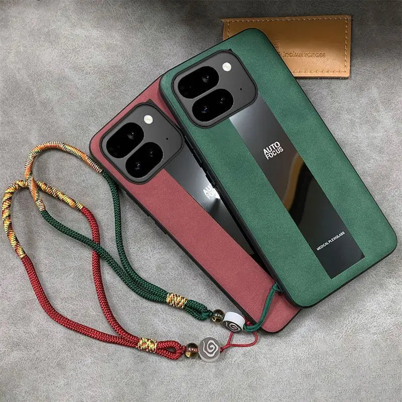 For Google Pixel 10 Pro Fold Case Business Style Lanyard Luxury Leather Anti-drop Cover For Google Pixel 10 Pro Fold Funda