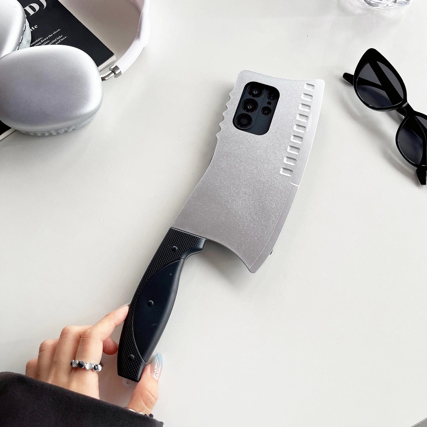 3D Simulation Kitchen Knife Cook Chopper Funny Phone Case for Samsung Galaxy S21 S22 S23 S24 Plus S25 Ultra Shockproof Cover