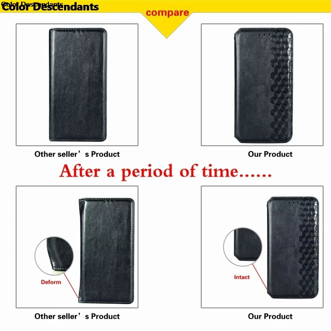 For Motorola Moto G14 G52 G53 E 13 G 15 Flip Case Leather Magnet Book Capa E32 G13 G60 G9 Play 10 Power G54 G23 22 31 42 G73 G84