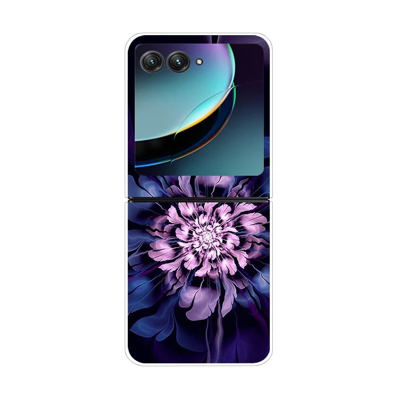 For Moto Razr40 Ultra 5G Case Plastic Wolf Lion Marble PC Hard Back Covers for Motorola Razr 40 Ultra Razr+ Razr4 2023 Capa