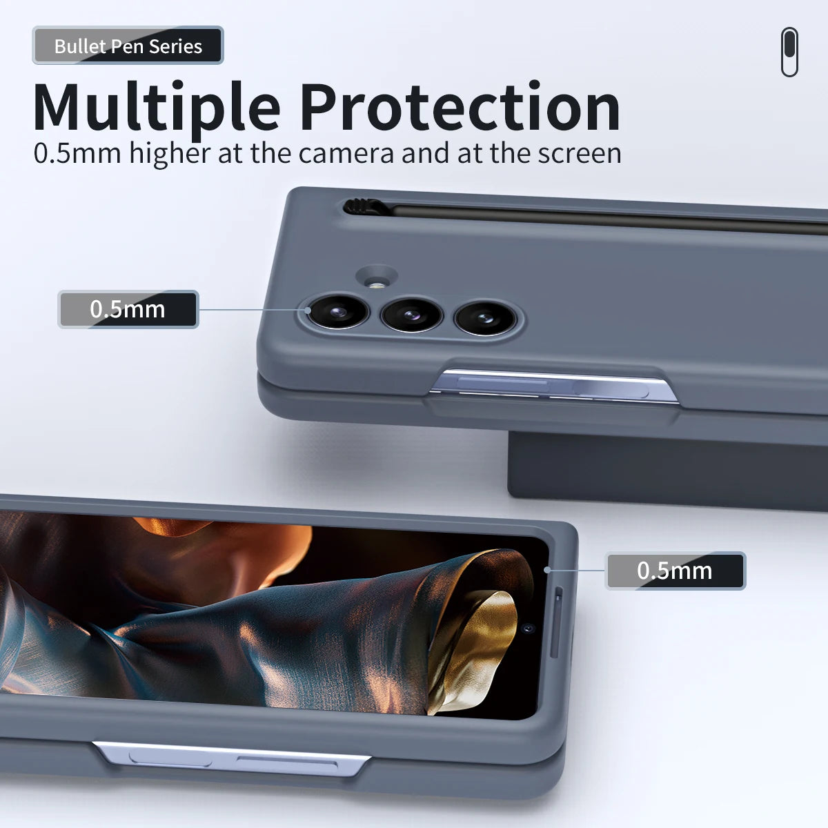 Liquid Matte Case For Samsung Galaxy Z Fold 7 With S Pen Holder Fold 6 4 5 Cases 360 Full Screen Protector Film Shockproof Cover