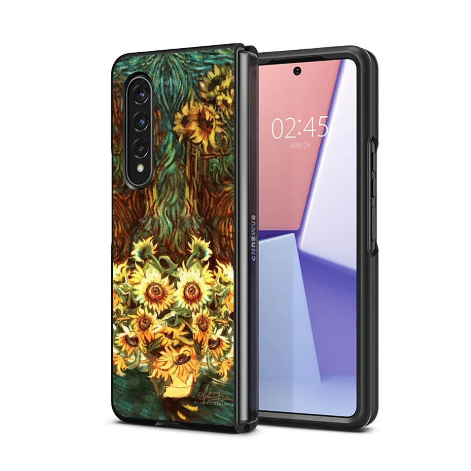 Van Gogh Cases for Samsung Galaxy ZFold4 Z Fold5 ZFold6 5G Z Fold4 Z Fold3 Protection Capa Shockproof Cover Black