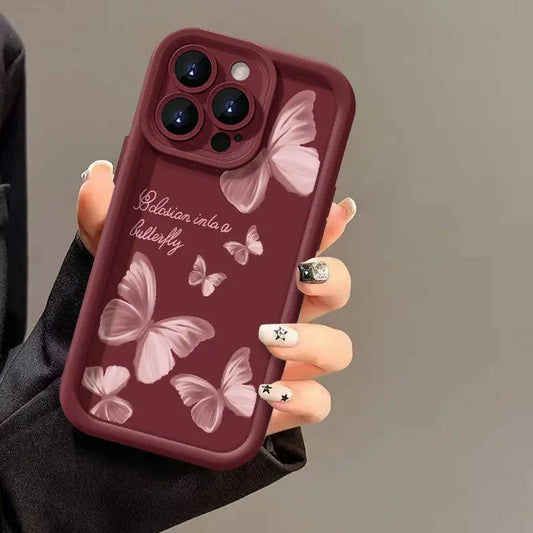 Black Butterfly Case for Motorola Moto Edge 40 Neo 50 Pro 50 Fusion 5G G84 G14 G04 G32 G35 G52 G30 G60S G53 G22 E13 E14 Casing